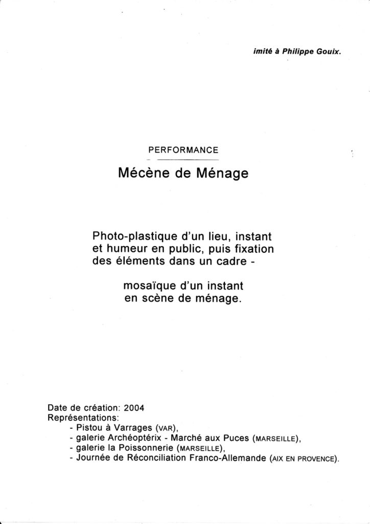 Mécène de Ménage de Jean-Pierre Ive