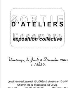 Flyer vernissage exposition