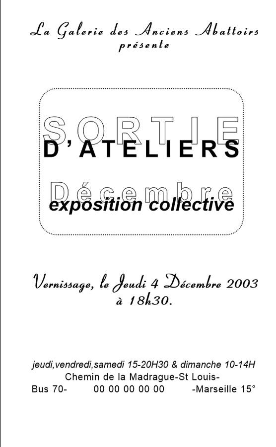 Flyer vernissage exposition